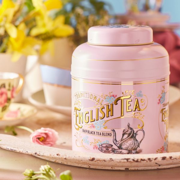 英國製造 New English Teas 粉紅 1869 Blend 特別板鐵罐 (1罐80包)